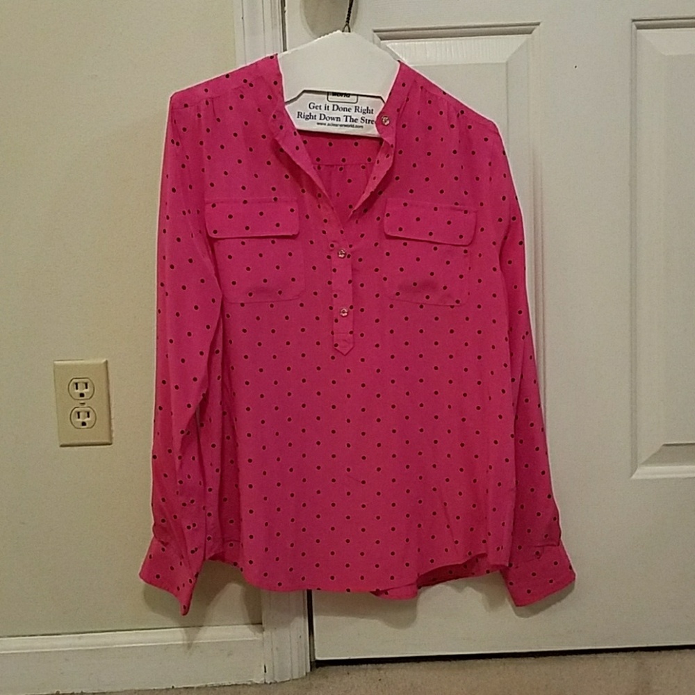 C Wonder Pink Silk Blouse